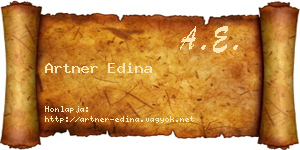 Artner Edina névjegykártya