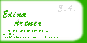 edina artner business card